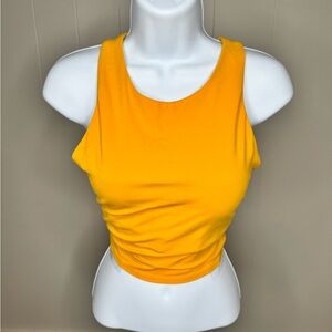 Athleta  Yellow Crop Top with built in bra